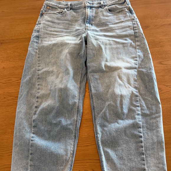 AE stretch barrel jeans Sz 8 short - Picture 7 of 14